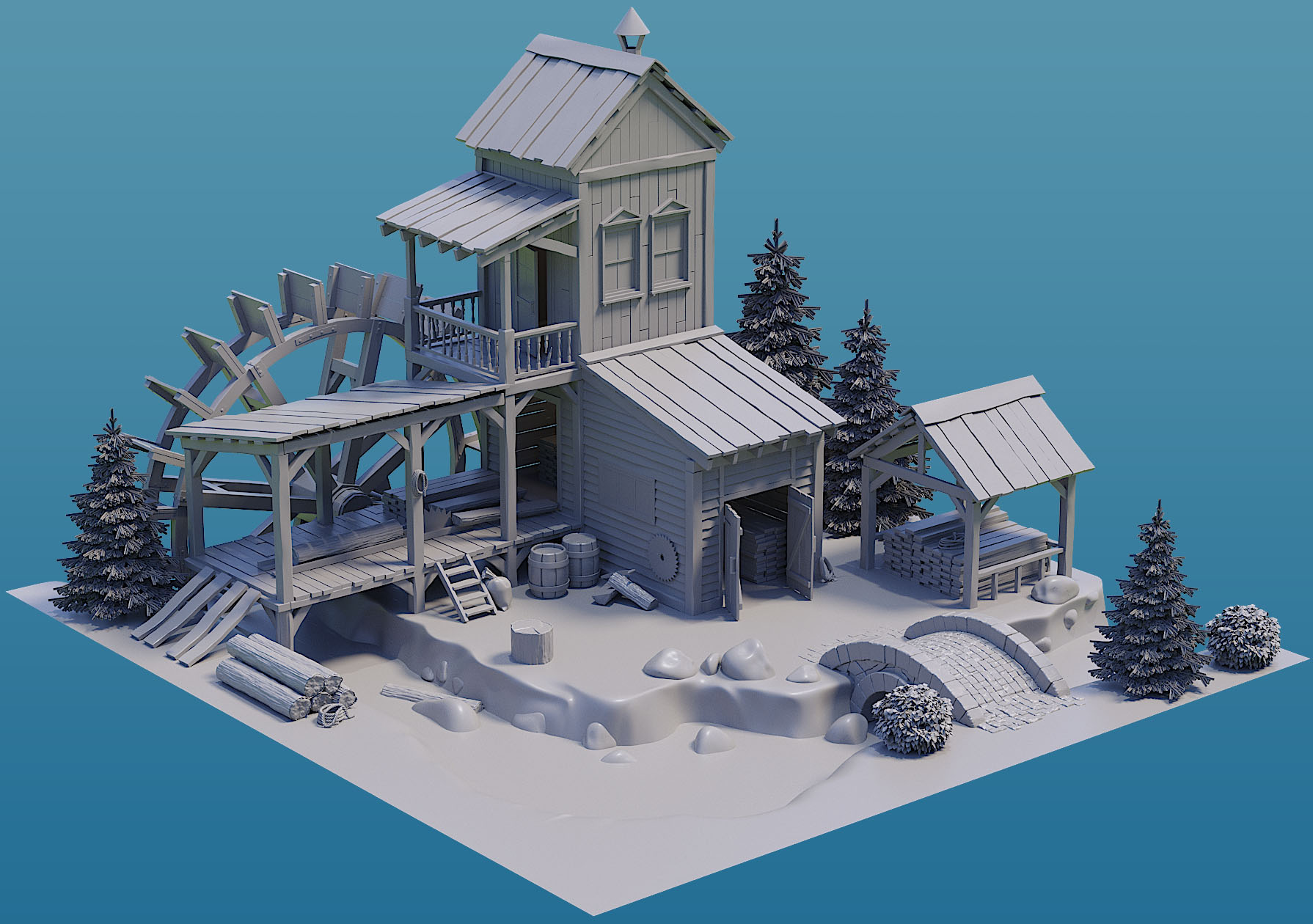 Building 3D render